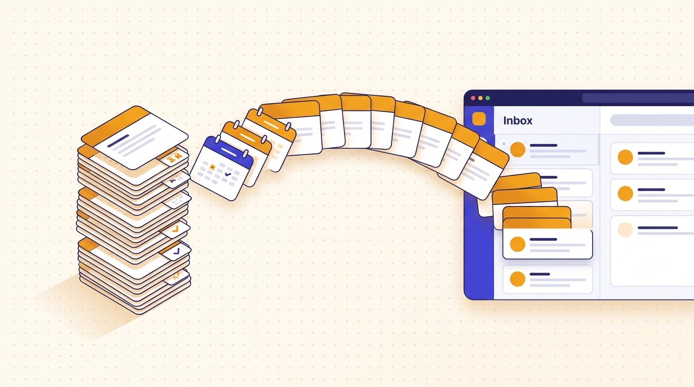 Years of support conversations moving from an old help desk to a new one
