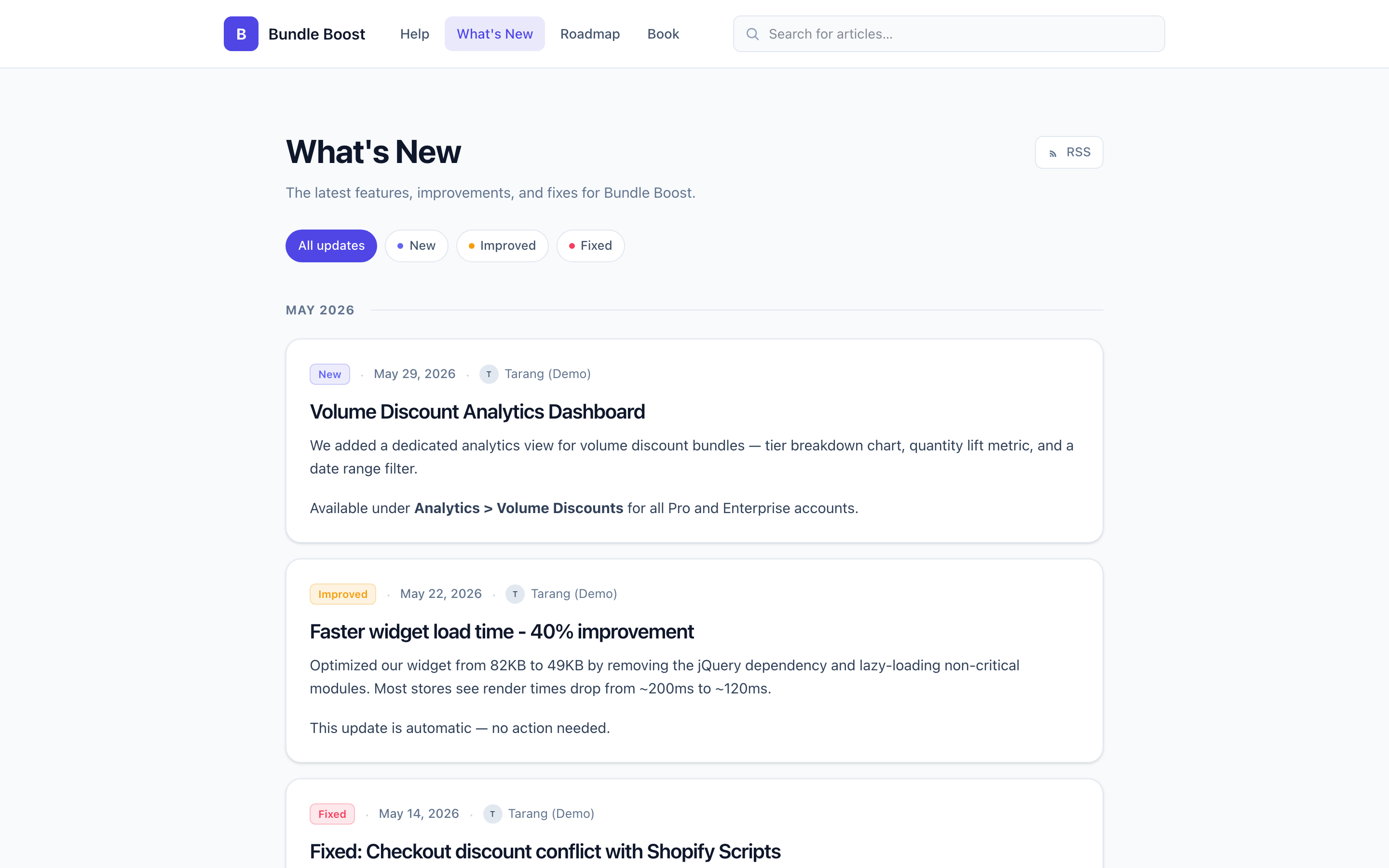 Public changelog, sticky date rail