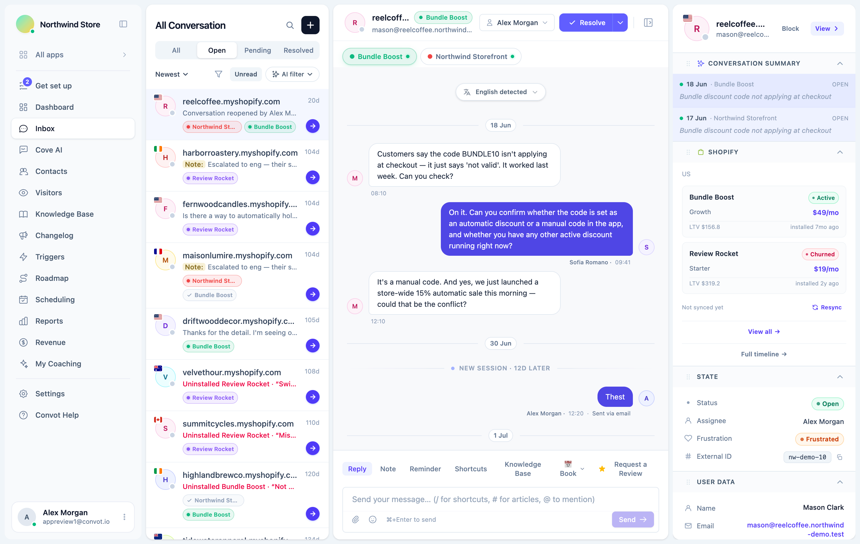 Convot shared inbox with conversations from several apps